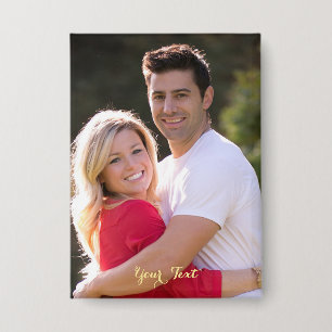 Creëer Custom paar Kinder Photo Pin Flair Button