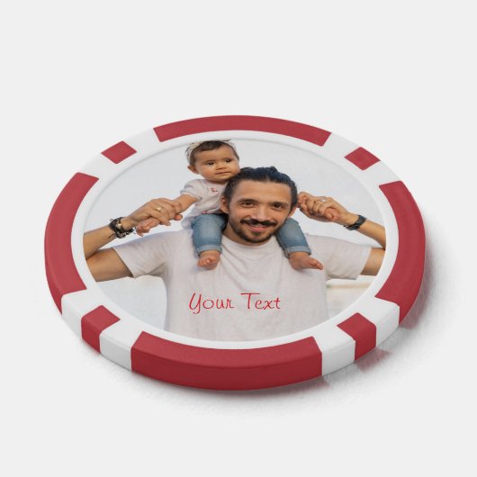 Creëer Custom Photo Home Toernooi Game Night Poker Chips (Enkel)