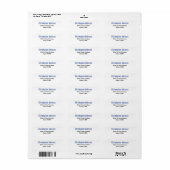 Creëer Custom Plain Elegant Retouradres Label (Full Sheet)