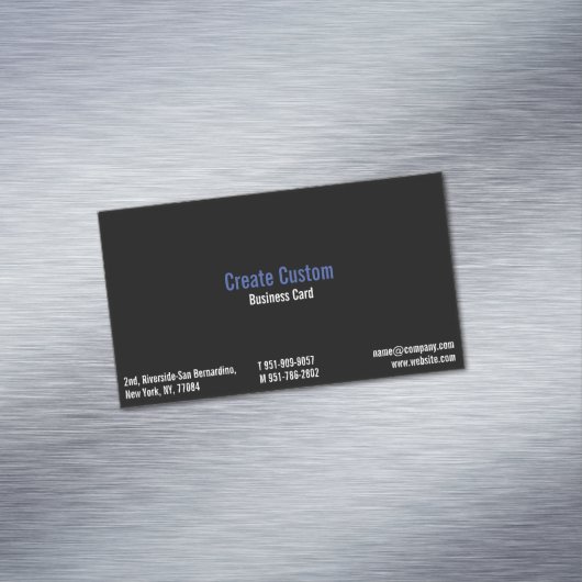 Creëer Custom Professional Modern Magnetic Card Magnetisch Visitekaartje (Voorbeeld)