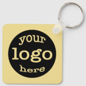 Creëer Custom QR Code Bedrijfsbedrijf Logo Gold Sleutelhanger (Achterkant)