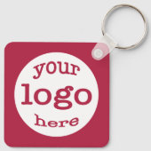 Creëer Custom QR Code Tekst Bedrijf Logo Sleutelhanger (Achterkant)