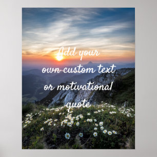 Creëer Custom Quote Poster — Mountain Sunset