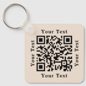 Creëer Custom Scan QR Code Bedrijf Logo Sleutelhanger (Voorkant)