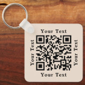 Creëer Custom Scan QR Code Bedrijf Logo Sleutelhanger (Voorkant)