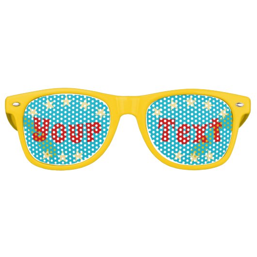 Creëer Custom Text Cool Party Shades Zonnebril (Voorkant)