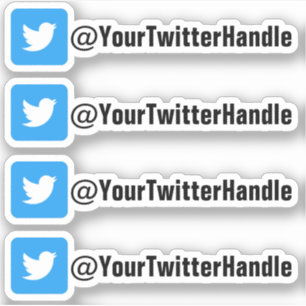 Creëer Custom Twitter Handle Social Media Stickers