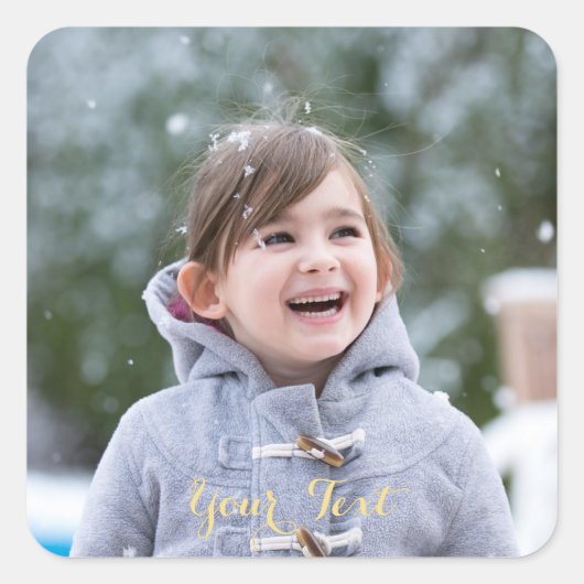 Creëer Custom Vierkante Foto Stickers Blad (Voorkant)