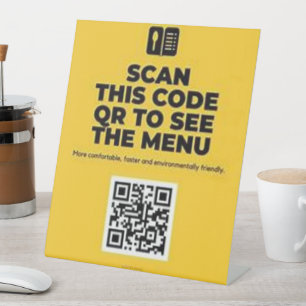 creëer custum qr cod voetstuk teken reclamebord met voetstuk