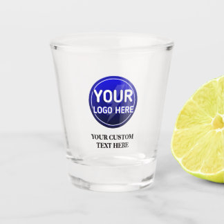 Creëer de aangepaste logo/bewerkbare sjabloon van  shot glas