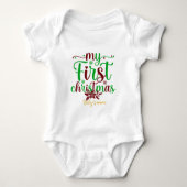 Creëer De eerste kerstdagen van je eigen baby Romper (Voorkant)