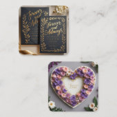 Creëer de perfecte eerste indruk getrouwd informatiekaartje (Voorkant / Achterkant)