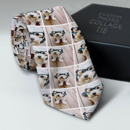 Creëer een Aangepast fotocollage met 4 foto's wit Stropdas