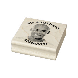 Creëer een aangepast grappig gezichtsveld goedkeur 	rubberstempel