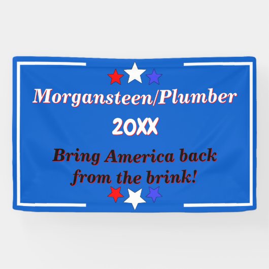 Creëer een aangepaste campagne voor politieke kand spandoek (Horizontaal)