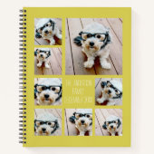 Creëer een Aangepaste foto Collage 8 Foto's Chartr Notitieboek (Voorkant)