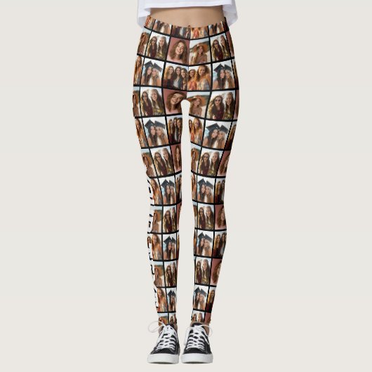 Creëer een aangepaste fotocollage - 6 foto's - Tek Leggings (Voorkant)