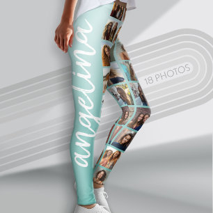 Creëer een aangepaste fotocollage met 18 foto's bl leggings