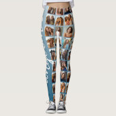 Creëer een aangepaste fotocollage met 18 foto's bl leggings (Voorkant)