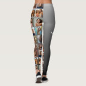 Creëer een Aangepaste fotocollage met 18 foto's Leggings (Achterkant)