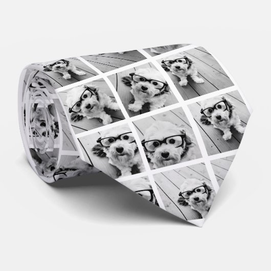 Creëer een Aangepaste fotocollage met 18 foto's Stropdas (Opgerold)