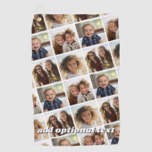 Creëer een Aangepaste fotocollage met 4 foto's Golfhanddoek (Voorkant)