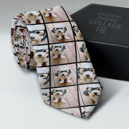 Creëer een Aangepaste fotocollage met 4 foto's Stropdas