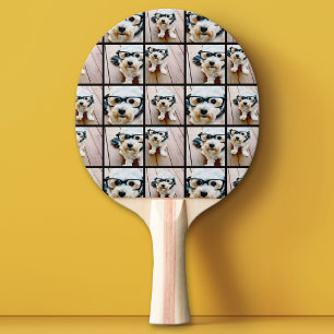 Creëer een Aangepaste fotocollage met 4 foto's Tafeltennisbatje