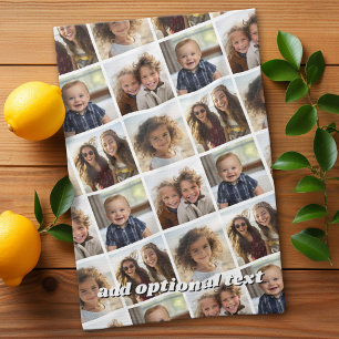 Creëer een Aangepaste fotocollage met 4 foto's Theedoek