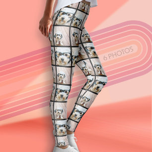 Creëer een Aangepaste fotocollage met 6 foto's Leggings