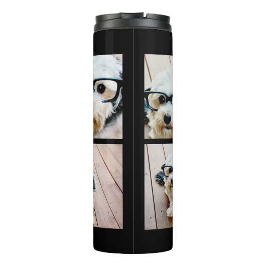 Creëer een Aangepaste fotocollage met 6 foto's Thermosbeker (Achterkant)