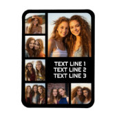 Creëer een Aangepaste fotocollage met 7 foto's - T Magneet (Verticaal)