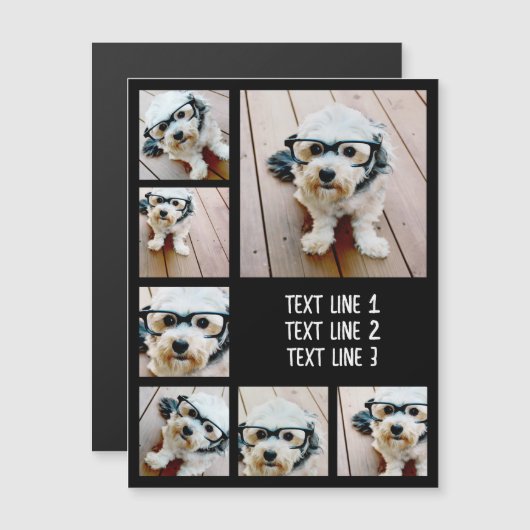 Creëer een Aangepaste fotocollage met 7 Magnet-fot (Voorkant / Achterkant)