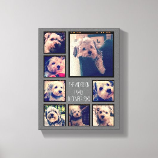 Creëer een Aangepaste fotocollage met 8 foto's Canvas Afdruk (Voorkant)