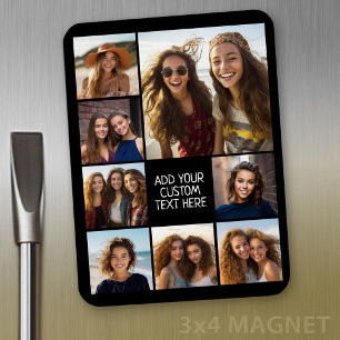 Creëer een Aangepaste fotocollage met 8 foto's Magneet