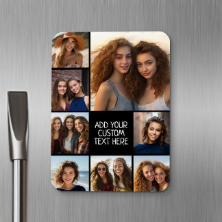 Creëer een Aangepaste fotocollage met 8 foto's Magneet