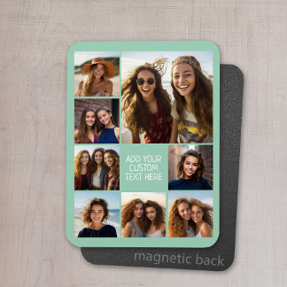 Creëer een Aangepaste fotocollage met 8 foto's Magneet