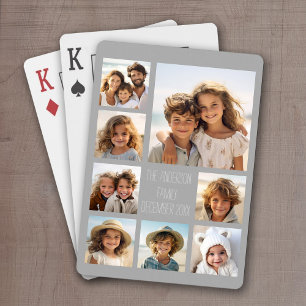 Creëer een Aangepaste fotocollage met 8 foto's Pokerkaarten
