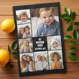Creëer een Aangepaste fotocollage met 8 foto's Theedoek