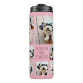 Creëer een Aangepaste fotocollage met 8 foto's Thermosbeker (Voorkant)