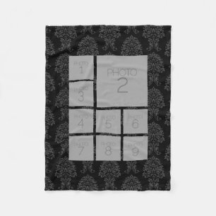 Creëer een Aangepaste fotocollage met 9 foto's Fleece Deken