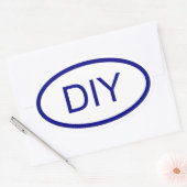 Creëer een Blue Euro Style Oval Sticker (Envelop)