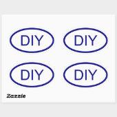 Creëer een Blue Euro Style Oval Sticker (Vel)