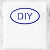 Creëer een Blue Euro Style Oval Sticker (Tas)