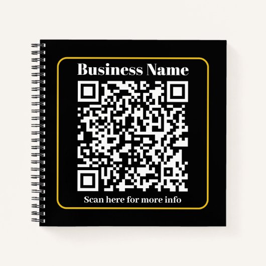 Creëer een direct scanbare QR-code voor bedrijven Notitieboek (Voorkant)