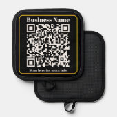 Creëer een direct scanbare QR-code voor bedrijven Pannenlap (Voorkant / Achterkant)