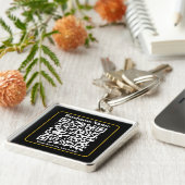 Creëer een direct scanbare QR-code voor bedrijven Sleutelhanger (Zijkant)