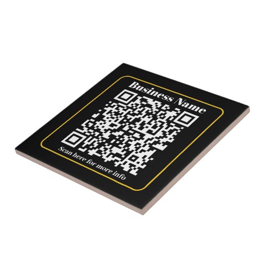 Creëer een direct scanbare QR-code voor bedrijven Tegeltje (Zijkant)