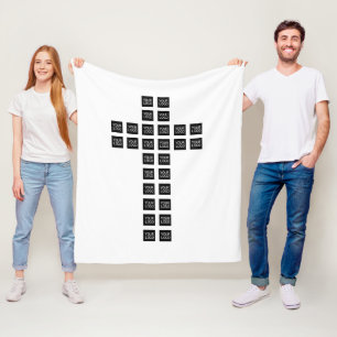 Creëer een kruispatroon met een Logo of Afbeelding Fleece Deken