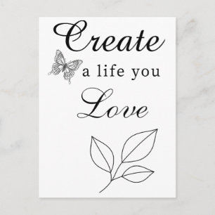 Creëer een Leven dat Je Liefdevol Vind Motivatieka Feestdagenkaart